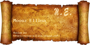 Moosz Ellina névjegykártya